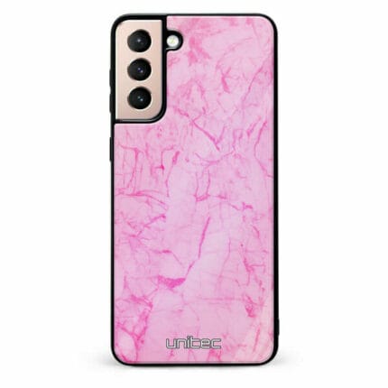 Samsung Galaxy S21 5G unitec suojakuori Light Pink Marble