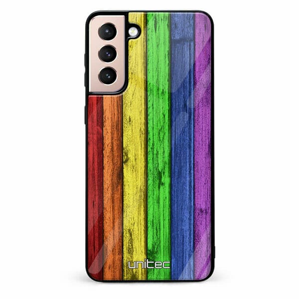 Samsung Galaxy S21 5G unitec suojakuori Rainbow Board