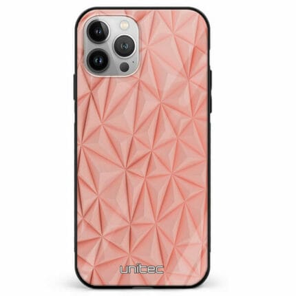 iPhone 11 Pro Max unitec suojakuori Salmon Pink Shapes
