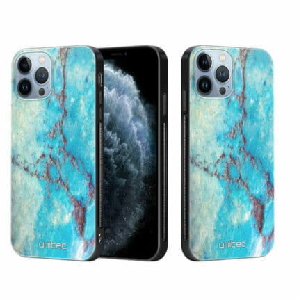 iPhone 11 Pro unitec suojakuori 2 Turquoise Marble