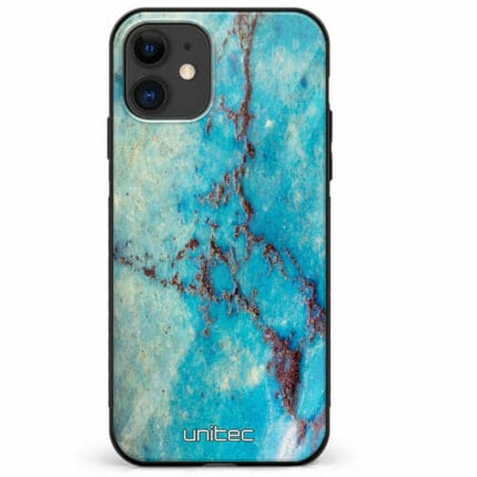 iPhone 11 unitec suojakuori Turquoise Marble