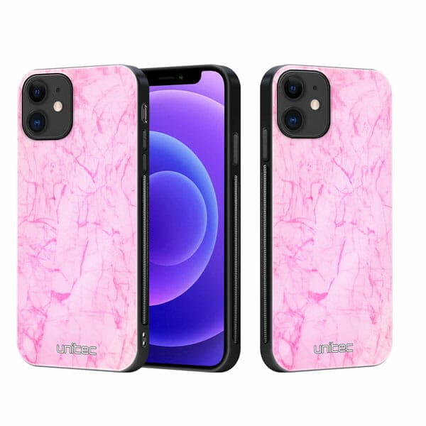 iPhone 12 Mini unitec suojakuori 2 Light Pink Marble
