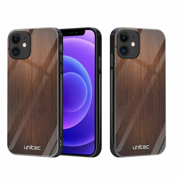 iPhone 12 Mini unitec suojakuori 2 Wood Texture