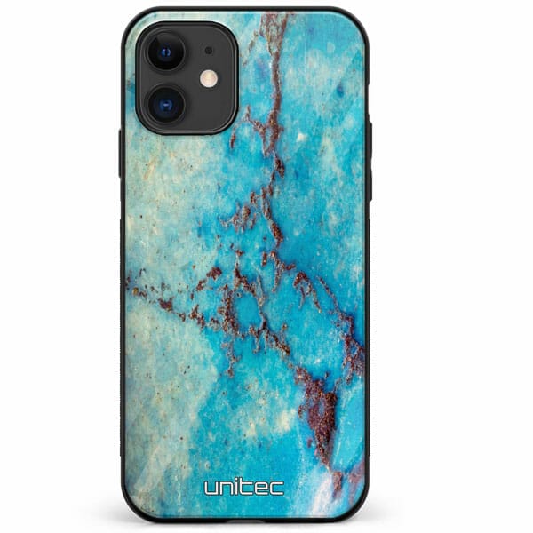 iPhone 12 Mini unitec suojakuori Turquoise Marble