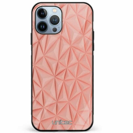 iPhone 12 Pro unitec suojakuori Salmon Pink Shapes