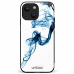 iPhone 13 Mini unitec suojakuori Blue Smoke on White
