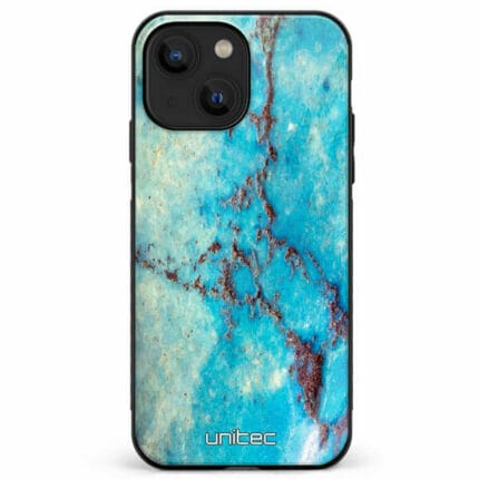 iPhone 13 Mini unitec suojakuori Turquoise Marble