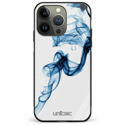 iPhone 13 Pro Max unitec suojakuori Blue Smoke on White