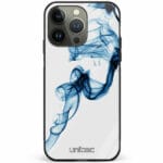 iPhone 13 Pro unitec suojakuori Blue Smoke on White