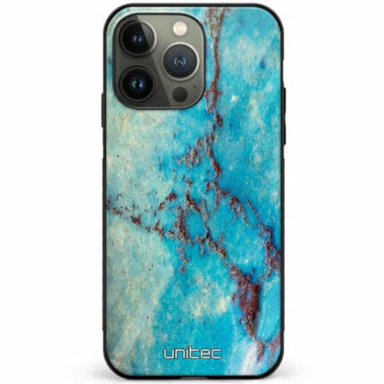 iPhone 13 Pro unitec suojakuori Turquoise Marble
