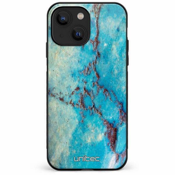 iPhone 13 unitec suojakuori Turquoise Marble