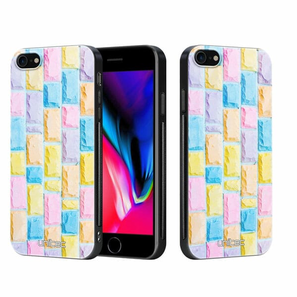 iPhone 7 8 se 2020 se 2022 unitec suojakuori 2 Colorful Bricks