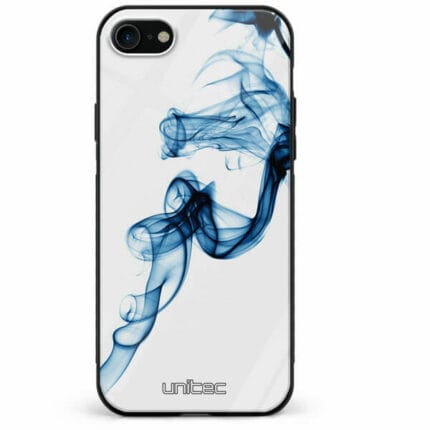 iPhone 7 8 se 2020 se 2022 unitec suojakuori Blue Smoke on White