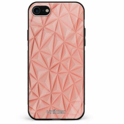 iPhone 7 8 se 2020 se 2022 unitec suojakuori Salmon Pink Shapes