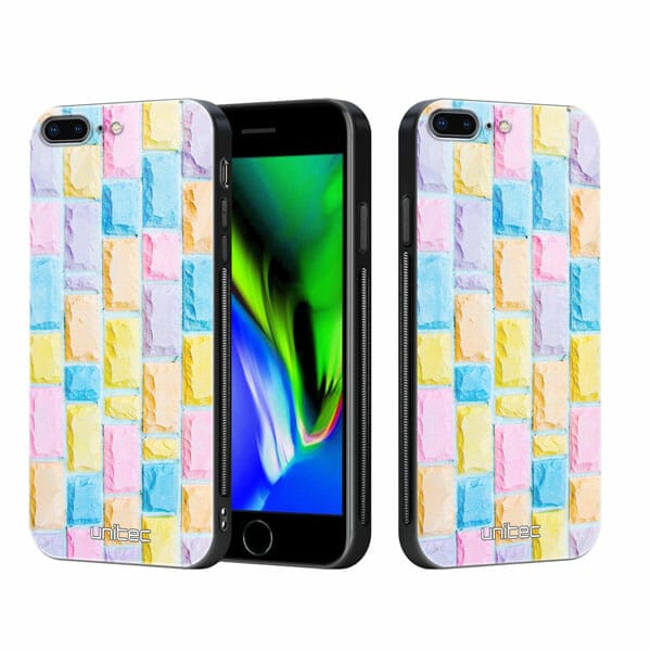 iPhone 7 Plus iPhone 8 Plus unitec suojakuori 2 Colorful Bricks