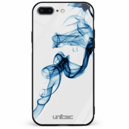iPhone 7 plus iphone 8 plus unitec suojakuori Blue Smoke on White