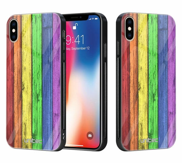 iPhone X unitec suojakuori 2 Rainbow Board