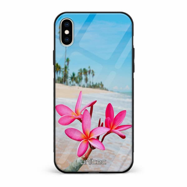 iPhone X unitec suojakuori Beach Flowers