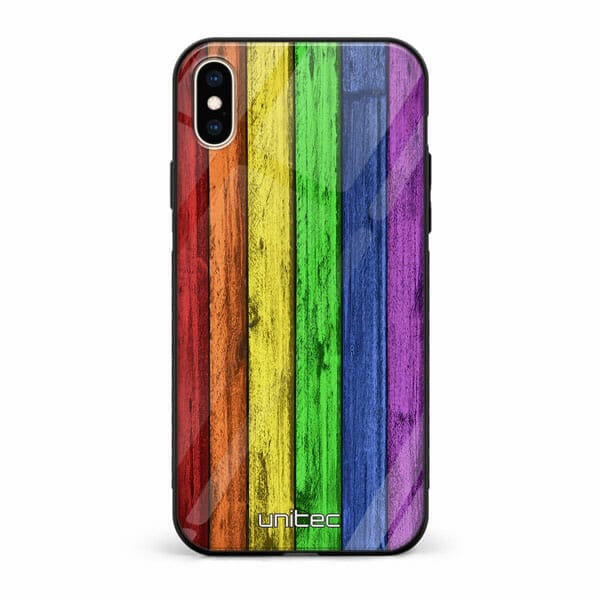 iPhone X unitec suojakuori Rainbow Board