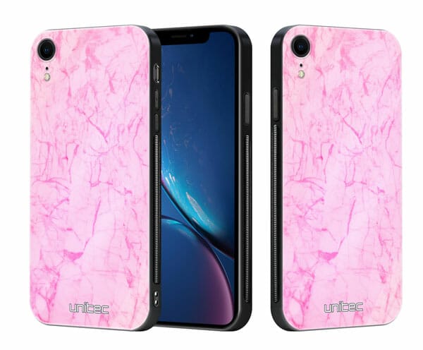 iPhone XR unitec suojakuori 2 Light Pink Marble