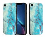 iPhone XR unitec suojakuori 2 Turquoise Marble