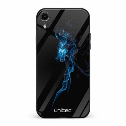 iPhone XR unitec suojakuori Blue Smoke on Black