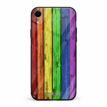 iPhone XR unitec suojakuori Rainbow Board