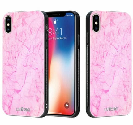 iPhone XS Max unitec suojakuori 2 Light Pink Marble