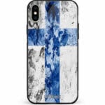 iPhone XS Max unitec suojakuori Painted Finnish Flag