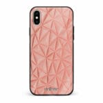 iPhone XS unitec suojakuori Salmon Pink Shapes