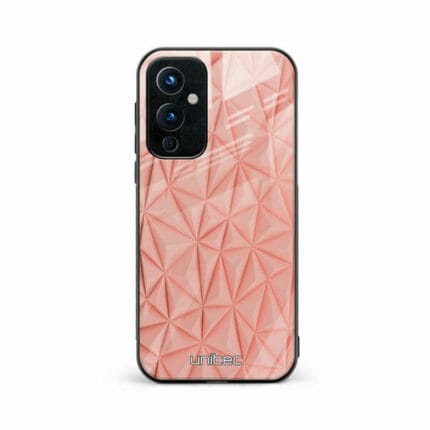 OnePlus 9 Unitec Suojakuori Salmon Pink Shapes