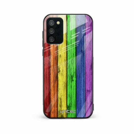 Samsung Galaxy A03s Unitec Suojakuori Rainbow Board