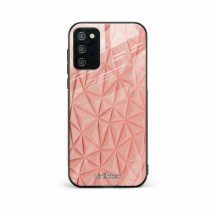 Samsung Galaxy A03s Unitec Suojakuori Salmon Pink Shapes