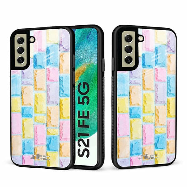 Samsung Galaxy S21 FE 5G Unitec Suojakuori 2 Colorful Bricks
