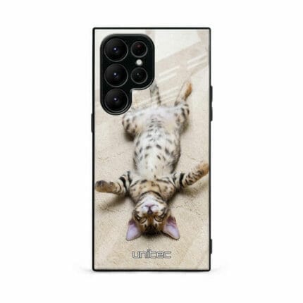 Samsung Galaxy S22 Ultra 5G Unitec Suojakuori Relaxing Cat