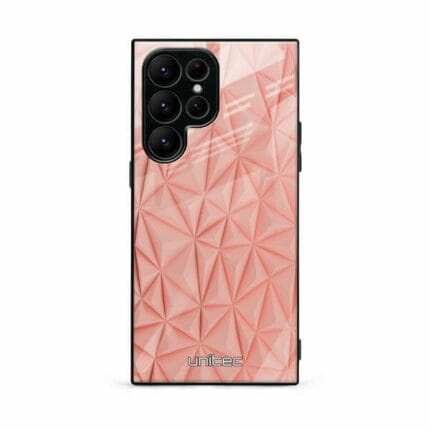Samsung Galaxy S22 Ultra 5G Unitec Suojakuori Salmon Pink Shapes