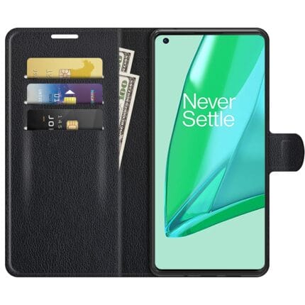 OnePlus 9 Pro Lompakko Suojakotelo Musta