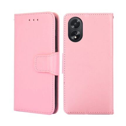 Oppo A18 / A38 Lompakko Suojakotelo Pinkki setelitaskulla ja korttipaikoilla